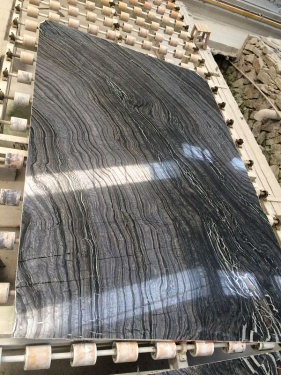 Silver black marble
