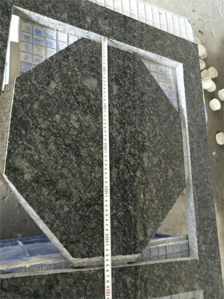 polished steel gray granite